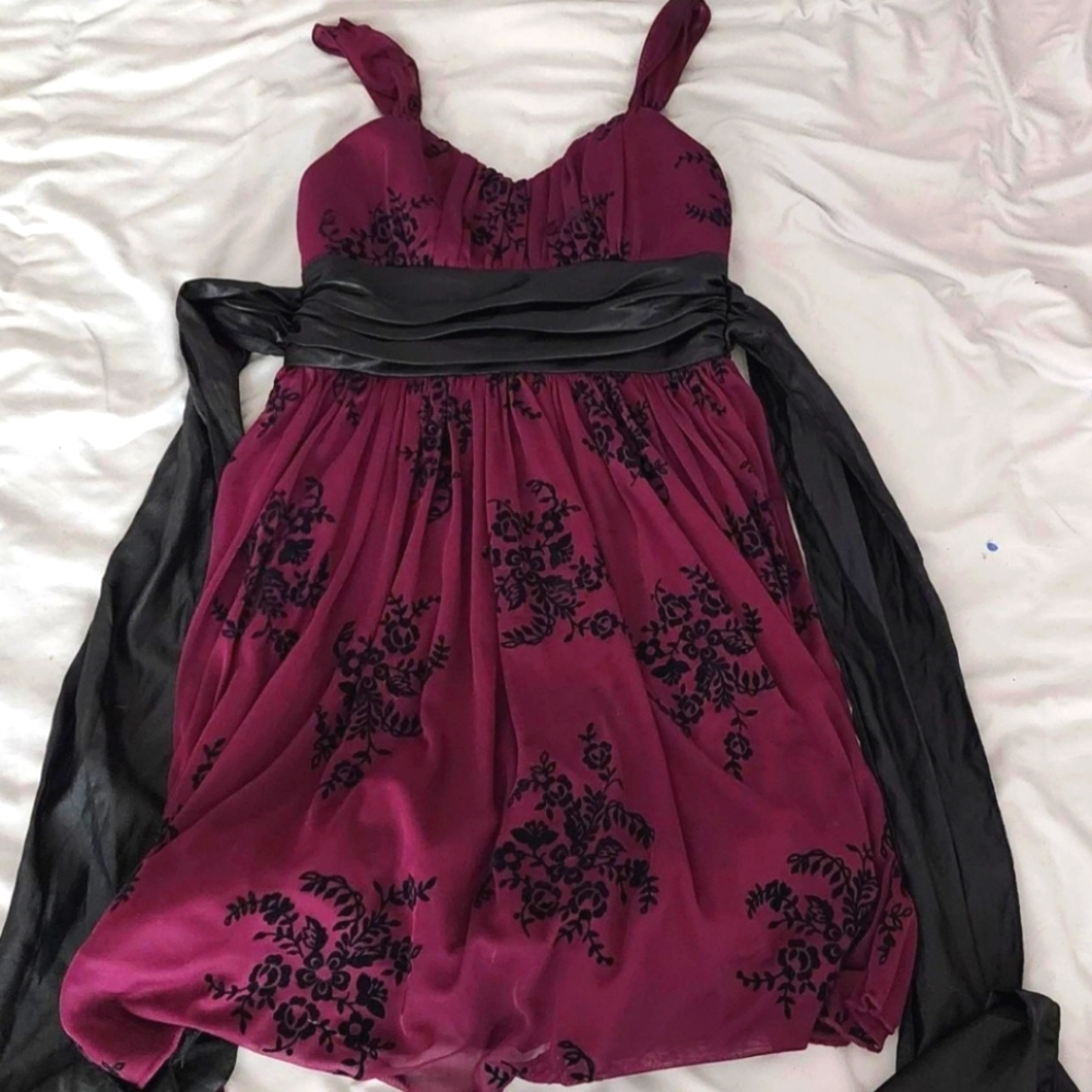 Trixxi purple and black lace dress